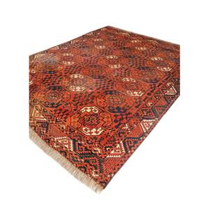 Alfombra Kilim de Lana Kiaan de Gran Tamaño, Anudada a Mano, con Patrón Geométrico Rojo Naranja para Entrada, Pasillo, Hogar - Paem-1164, Rectangular 9x12 - Product Image 2