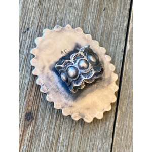 Shawn Cayatineto Boho <b>Statement</b> <b>Ring</b> Spiny Oyster & Turquoise Shell Sterling <b>Silver</b> Bezel Setting Inlay Size 9.5 Everyday Wear - Product Image 5