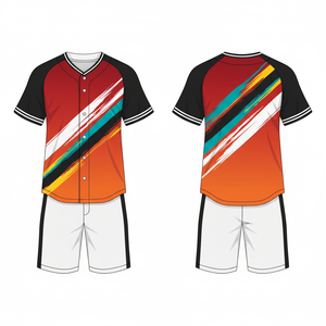 Ensemble d'uniformes de baseball sur mesure, design sublimé, tissu léger, contrôle de l'humidité, équipe - Product Image 6