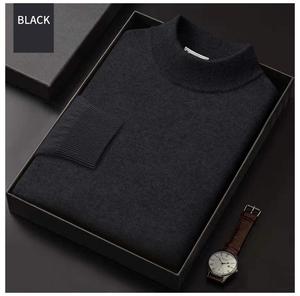 Half <b>Turtleneck</b> Plain Knit Blank Winter Cashmere Wool Pullover Cashmere Knit <b>Sweater</b> for Men - Product Image 5