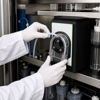 Pompe de drainage péristaltique HD pour analyseur de qualité de l'eau CEMS |   Pompe doseuse de laboratoire en aluminium + acier inoxydable Thomas SR25/YZ25