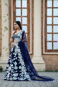 Superventas diseñador indio de alta calidad Georgette bordado Lehenga Choli Dupatta largo Anarkali vestido fiesta boda señoras - Product Image 3