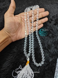 Collier de méditation en perles de quartz naturel transparent de 8 mm, Mala de prière en cristal, pierre de guérison, vente en gros - Product Image 5