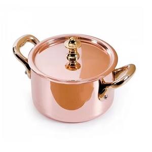 Pot de service en cuivre pur de plats de service de luxe design et fabriqué pour les fêtes fabricant d'Inde - Product Image 1