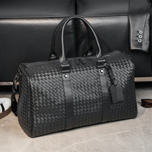 Bolsa de Viaje de Cuero 2024 para Hombre y Mujer, Bolsa de Equipaje de Mano, Bolsa de Viaje Masculina de Gran Capacidad - Product Image 3