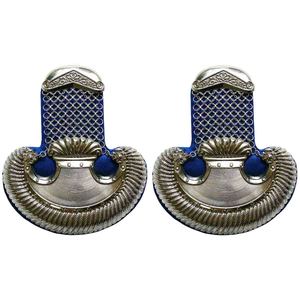 Hombreras de la Guardia Naval Rusa, Uniforme Raro de Almirante y Vicealmirante, Detalles de Plata, Hombreras Bordadas con Hilo Dorado - Product Image 2