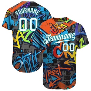 Maillot de baseball personnalisé en polyester 100% avec logo imprimé - Product Image 1