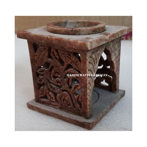 Quemador de aceite aromático de esteatita Natural exclusivo, diseño tallado a mano con buen acabado, la mejor calidad de exportación para decoración del hogar - Product Image 1