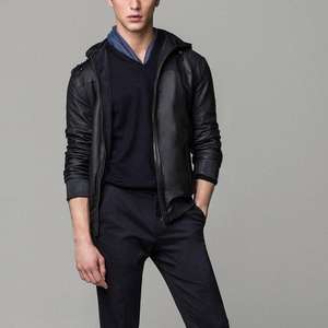 เสื้อคลุมหนังมีฮู้ด เนื้อผ้านุ่ม สวมใส่สบาย รับทำโลโก้ตามสั่ง เหมาะสำหรับใส่ลำลอง เดินทาง แฟชั่น และสไตล์สตรีท - Product Image 4