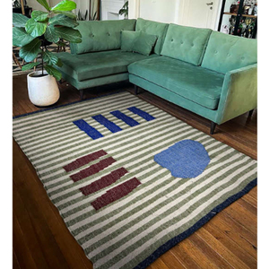 Magnifique tapis en jute tressé à la main, design moderne, antidérapant, durable, couleur unie, carré, pour la maison ou le bureau - Product Image 5