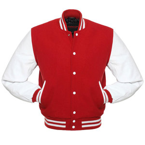 Código Textiles Hombres Bomber Béisbol Varsity Hombre Chaqueta Lana Cuerpo Mangas de cuero Streetwear Letterman Chaqueta Bomber Coat - Product Image 5