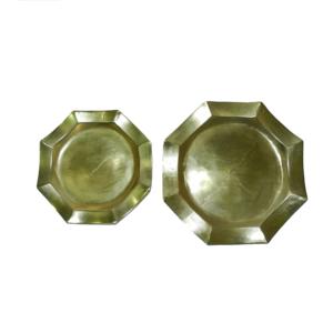 Bordure en relief hôtel restauration salade plateau de service ustensiles de cuisine utiliser grande plaque de chargeur de finition nickelée marketing - Product Image 4