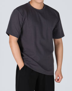 Camisetas para hombre, camiseta negra de uso diario, camiseta informal de gran tamaño con estilo para mujer, Camiseta clásica holgada de algodón suave a la moda callejera - Product Image 5