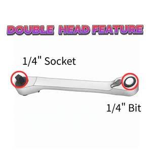 Fournisseur taïwanais de poignées à cliquet doubles de qualité industrielle 60T 72T, manche court, 115 mmL, OEM ODM - Product Image 3