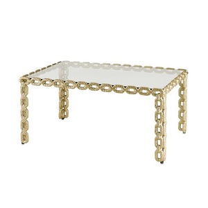 Meubles de salon de style rond moderne pieds en métal argenté Table d'appoint en métal moderne - Product Image 5