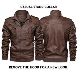 Blouson d'aviateur imperméable pour homme avec capuche Veste d'homme élégante avec fermeture à glissière complète pour un confort et une protection ultimes - Product Image 4