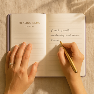 Diario de Sanación LABON Echo, Cuaderno Premium de Tapa Dura Color Lavanda, Diseño de Círculos Radiantes con Lámina Dorada para Notas de Autocuidado - Product Image 2