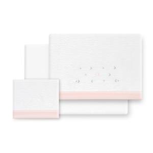 Juego de Ropa de Cama de 3 Piezas de Forro Polar Coral para Cuna, Sábana Tejida para Bebé, Modelo Oso-Estrella Luna - Product Image 1