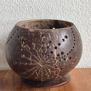 ชามมะพร้าวพิมพ์ลายสำหรับตกแต่งบ้านไอเดียของขวัญวันวาเลนไทน์ที่ใส่เทียนทีไลท์เป็นมิตรต่อสิ่งแวดล้อมทำด้วยมือ - Product Image 3