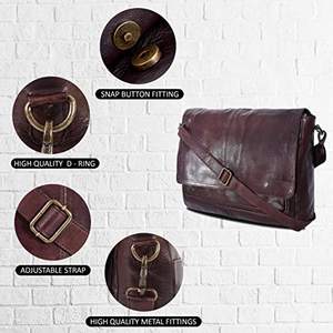 Meilleur fabricant de sacs légers unisexes pour ordinateur portable de qualité en cuir véritable avec sangles réglables fermeture à glissière personnalisable imprimé - Product Image 6