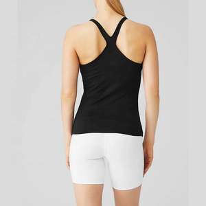 Débardeur de course en tissu extensible respirant pour le sport personnalisé de haute qualité Débardeurs Slim Fit en polyester et spandex de couleur unie pour femmes - Product Image 6