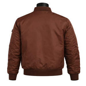Chaqueta Bomber Acolchada Personalizada OEM, Cortavientos con Cremallera, Estilo Urbano Casual, Tallas Grandes hasta 6XL, Bordado y Teñido, Cuello Alto - Product Image 2