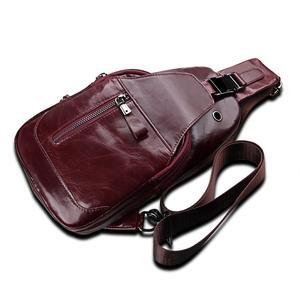 Most Popular Genuine Leather Unisex Vintage Fashion Messenger Shoulder <b>Travel</b> <b>Crossbody</b> Sling <b>Bag</b> Large Capacity Zipper Fully - Product Image 2