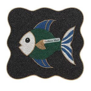 Manteles individuales ecológicos con cuentas hechas a mano, manteles redondos y cuadrados de diseño para compradores internacionales - Product Image 5