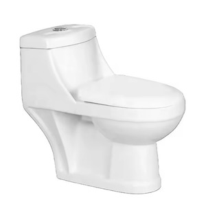 Inodoro alargado de doble descarga Western Commode-Inodoro moderno de una pieza de cerámica para baño blanco - Product Image 4