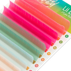 LiiLash faux cils couleur 0.03 0.05 0.07 plateaux de cils en soie de qualité supérieure multicolores cils accrocheurs en gros vison - Product Image 3