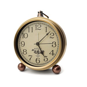 H.M.A Handicrafts Nautical Brass Analog Antique Wheel Wall <b>Clock</b> Vintage Maritime Quartz Timepiece Wedding Home Office Cabin - Product Image 2