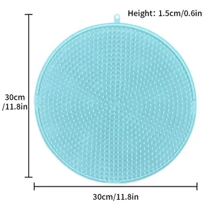 Round Cleaner Acupressure Mat For Feet With Non-Slip Bath Mat Improve Circulation Shower Foot Bathing Mat Bath Massage Pad