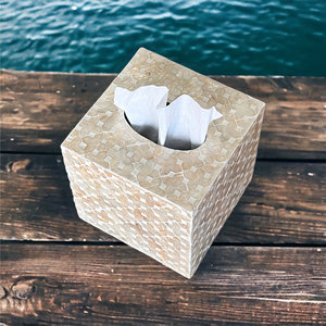 Dernier modèle de boîte à mouchoirs en tissu incrusté d'os Porte-serviettes Emballage personnalisé Boîte à mouchoirs décorative pour la maison Produit de vente populaire - Product Image 3