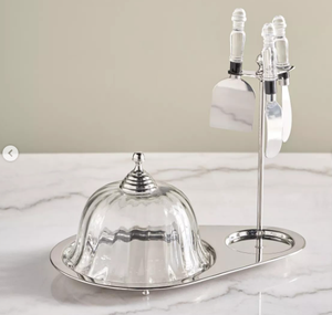 Plateaux en métal doré et argent avec gradins, bols design moderne Diwali Home Decor de table pour salade, fruits et noix, Inde - Product Image 1