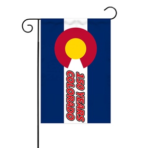 <strong>Custom</strong> 12X18In Colorado 150th Anniversary and 250th Anniversary Double Celebration Garden Flag Polyester American Flag - Product Image 1