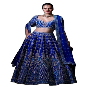 Lehenga – vêtements de soirée de mariée lourds, derniers modèles de broderie dans différents styles - Product Image 1