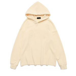 Sudadera con capucha de felpa francesa pesada con logotipo personalizado Sudadera con capucha de hip hop Cut Edge Sudadera con capucha Cut and Sew - Product Image 1