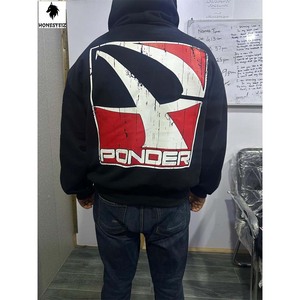 เสื้อฮู้ดผ้าคอตตอนหนาสำหรับผู้ชายผ้าคอตตอนเทอร์รี่มีฮู้ดผ้าปะติดที่กำหนดเองได้ - Product Image 3