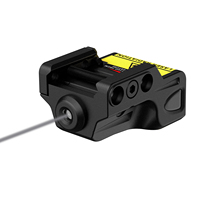 Lampe torche laser à faisceau rouge rechargeable Hongcheng 1002, profil bas, en polymère noir