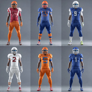 Personnaliser les uniformes de football américain 100% polyester Maillots de football légers Tops pour hommes - Product Image 3