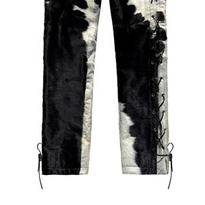 Pantalones de Cuero Vacuno Genuino Totalmente Personalizados para Hombre, Pantalones de Cuero Vacuno de Buena Calidad para Hombre, Color Sólido Disponible - Product Image 3