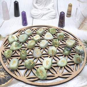 Ensemble de runes serpentines naturelles-Symboles gravés de Futhark aîné pour l'orientation spirituelle - Product Image 6