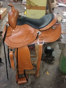 Compra sillín Western Pleasure Trail Riding de calidad superior con sillín de cuero hecho a mano de grado superior para equitación y carreras - Product Image 3