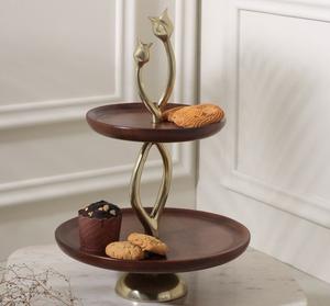 Support de gâteau en bois élégant pour la décoration d'événement Affichage à la maison et design d'intérieur de style ferme avec un savoir-faire durable - Product Image 4