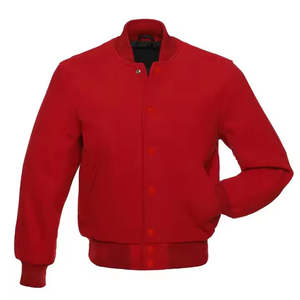 Veste universitaire de baseball à manches en PU Bomber Coat personnalisé Veste Letterman en laine pour hommes OEM Teamwear - Product Image 6