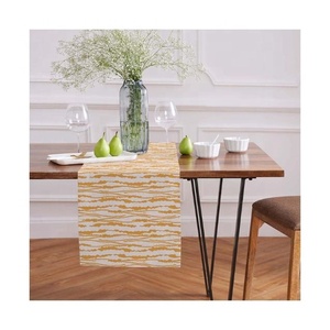 Lavish Premium Burlap Mixed Cotton Woven Crochet Embroidered Patterned 100% Organic Cotton GOTS Certificate Home <b>Table</b> <b>Runners</b> - Product Image 5