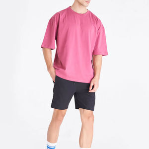 Camiseta de gran tamaño de algodón pesado 100% de lujo para hombre, cuello redondo, diseño largo, Digital, alta calidad, peso pesado, cuello redondo en blanco, de gran tamaño - Product Image 4