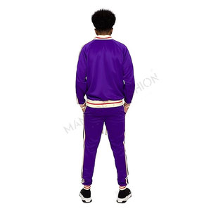 Mens Tracksuit Set Regular Fit Zipper Jacket Two Pockets Zipper Fly Sweatpants Side Band Acid Wash Casual <b>Fashion</b> Inspired - Product Image 3