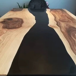 Luxury Handcrafted Epoxy Resin Acacia Wood Rectangle Dining Table for Home Office Hotel Living Room Diwali Gift - Product Image 1