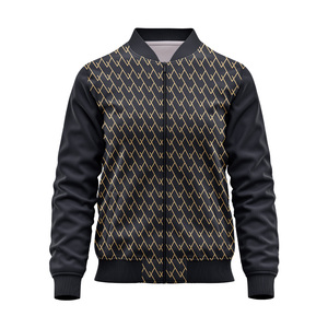 เสื้อแจ็กเก็ตบอมเบอร์สไตล์ไฮสตรีทของผู้ชายเสื้อแจ็กเก็ตแฟชั่นฤดูหนาวผ้าแคนวาสเย็บปะติดซิปหน้าคอตั้ง - Product Image 2